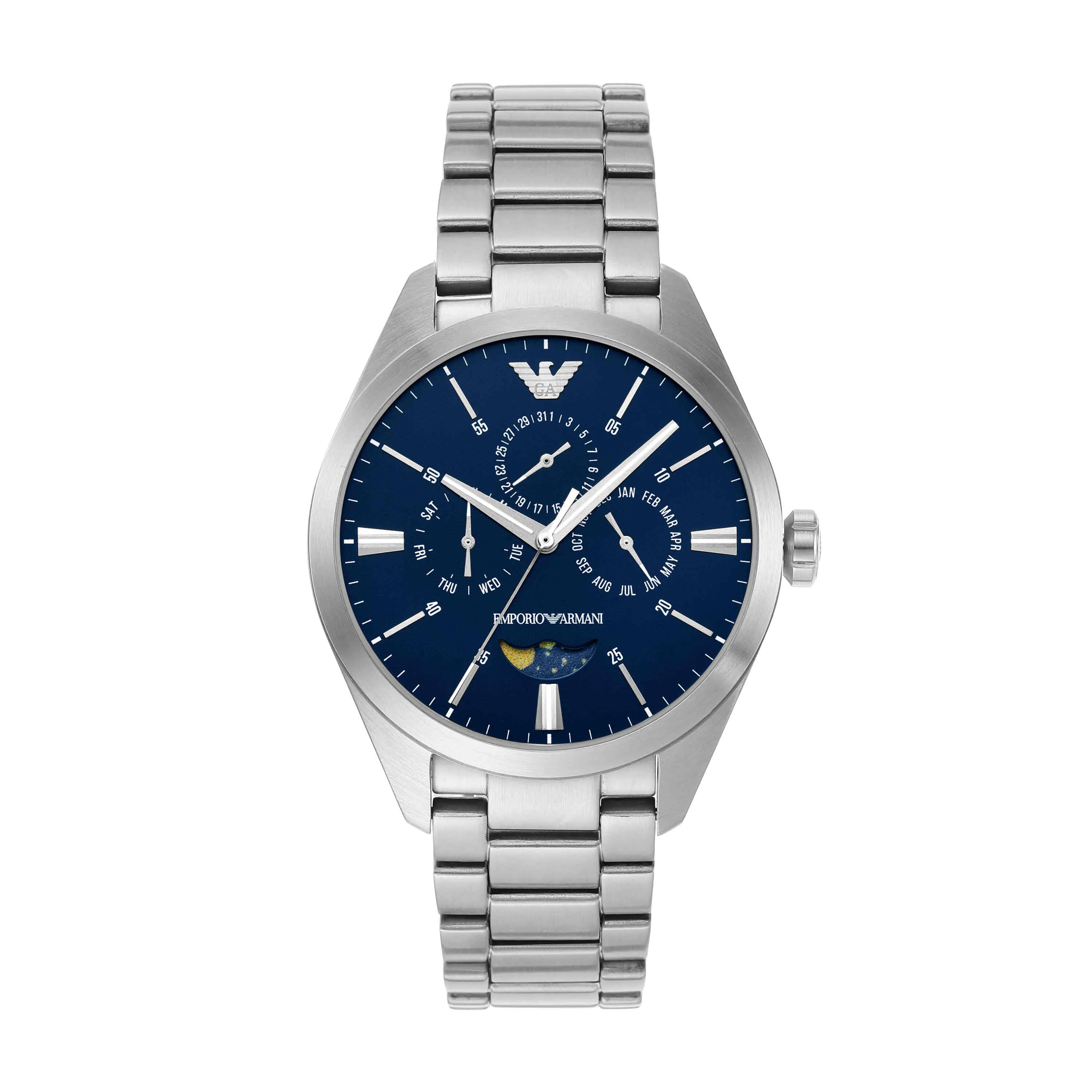 Emporio Armani Silver Tone Chronograph Watch AR11553