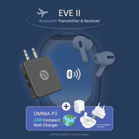 EVE II  Bluetooth Transmitter & Receiver    OMNIA P3 USB-C 33W Compact Wall Charger