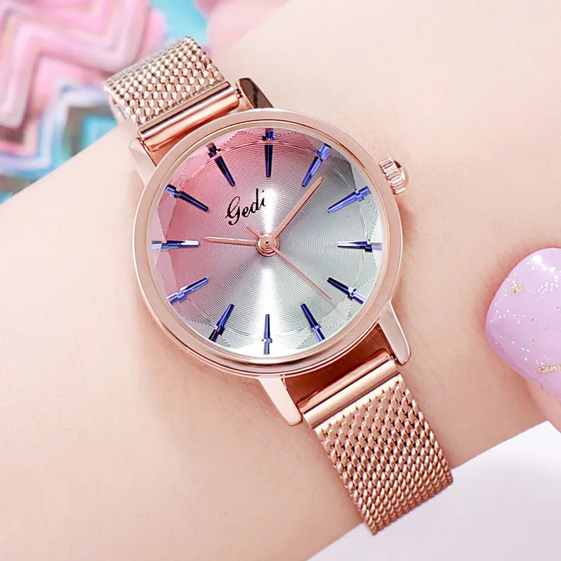 Fashion Gradient Dial Quartz Women's Watch