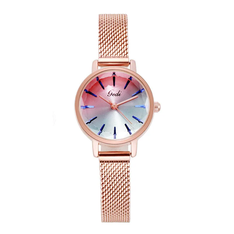 Fashion Gradient Dial Quartz Women's Watch