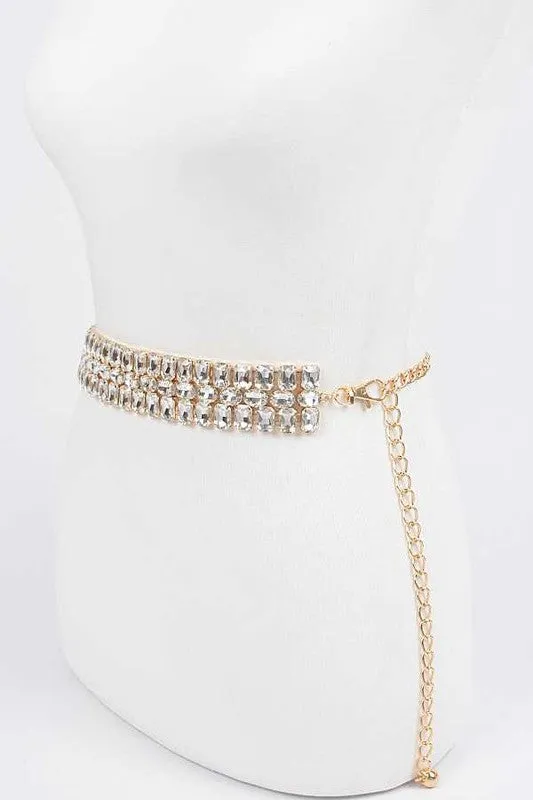 Fashion Junkie- Rhinestone Chain Belt