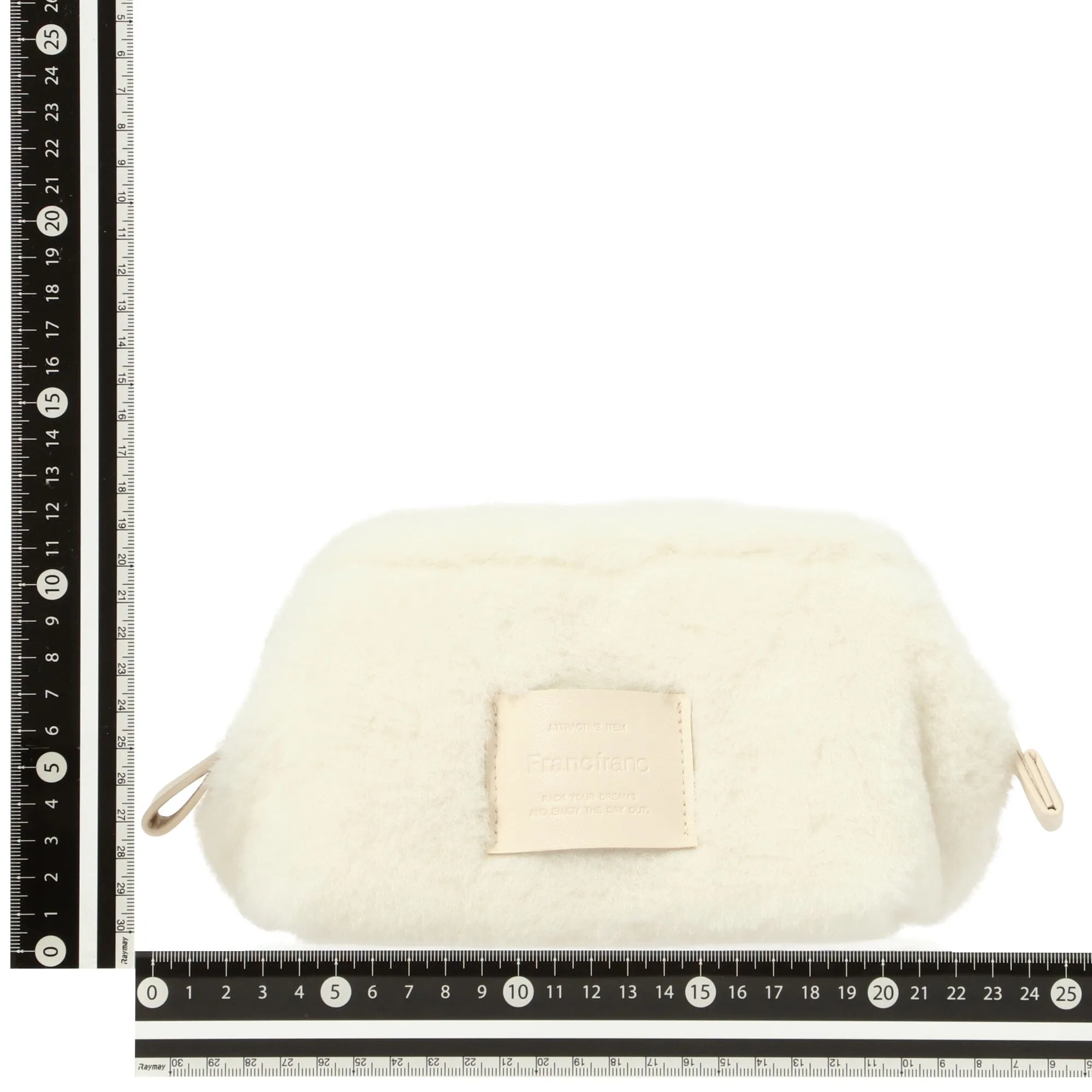 Fur Wire Pouch Ivory