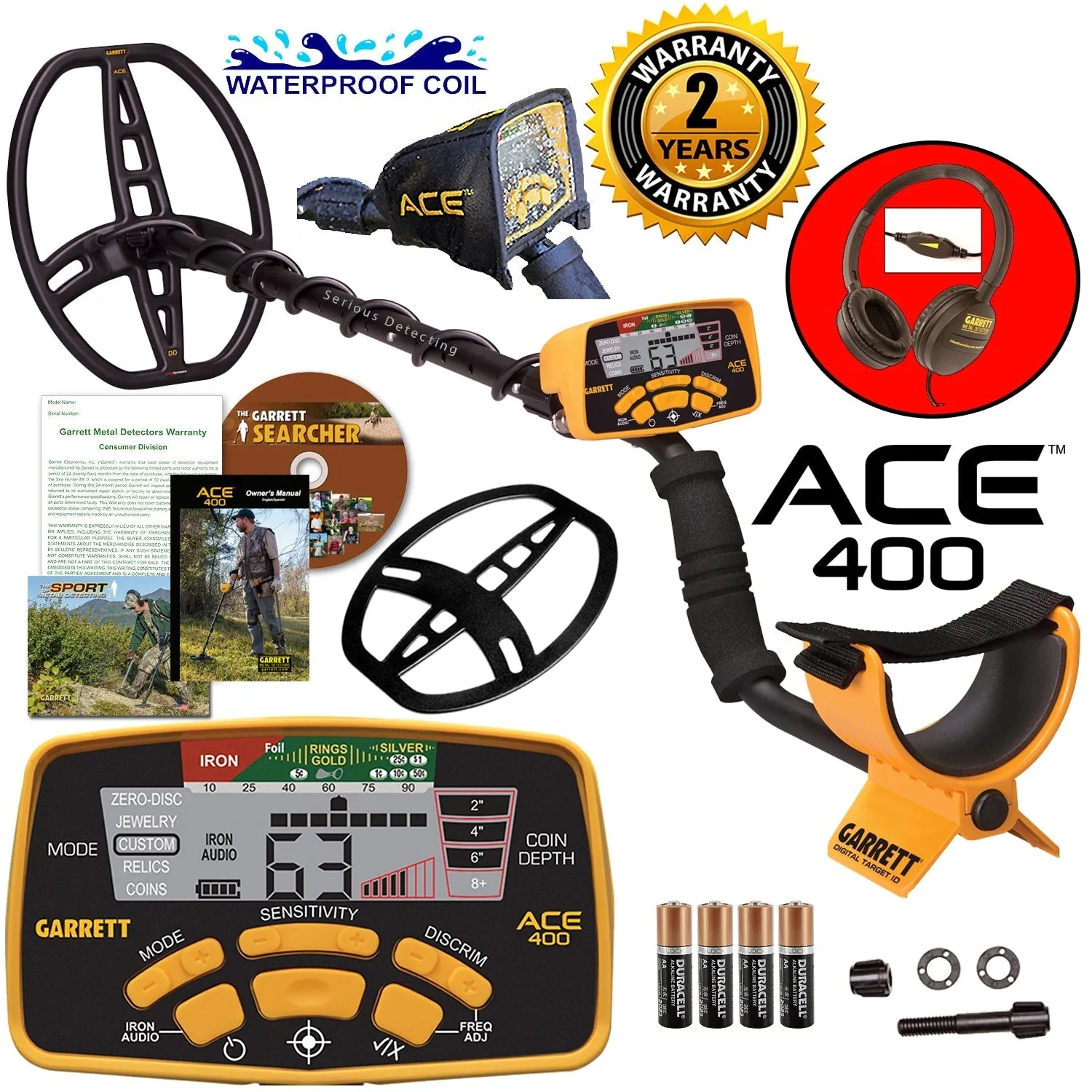 Garrett ACE 400 Metal Detector Special with Garrett Pro-Pointer AT Pinpointer