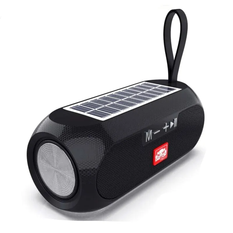 GatorXPro™ Solar Power Bluetooth Speaker: Portable, LOUD Stereo Bass, USB/FM