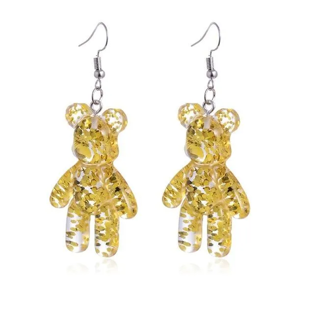 Glitter Bear Earrings