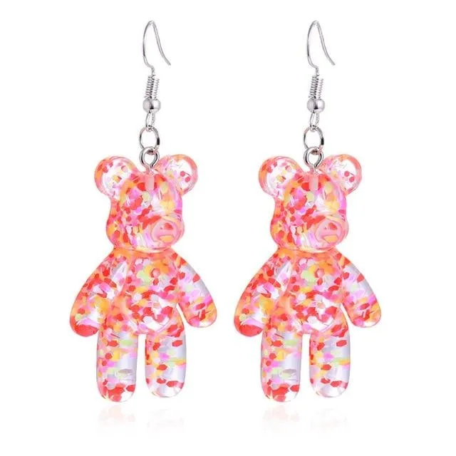 Glitter Bear Earrings