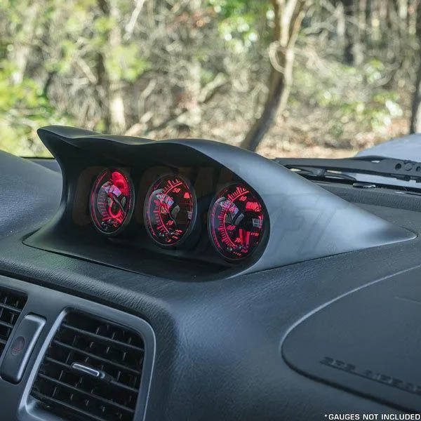 GlowShift Fiberglass Triple Gauge Dashboard Pod | 2002-2007 Subaru WRX/STI (GS-D12)