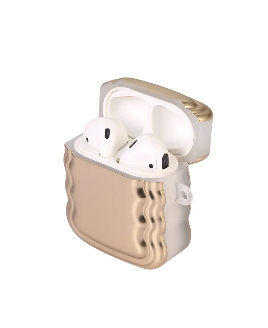 Gold Wavy Luxe AirPods Case