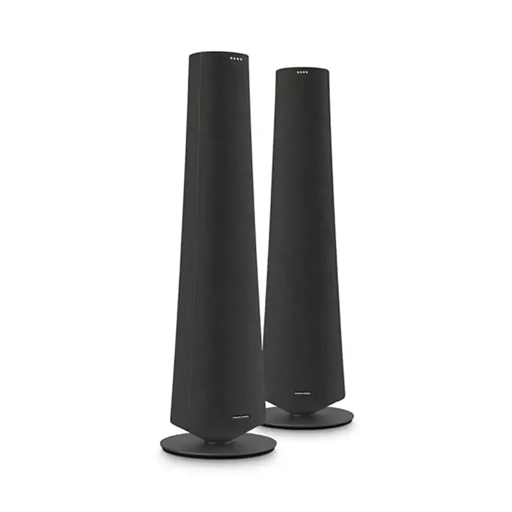 Harman Kardon Citation Tower, Voice Activated Floor-standing Speaker with Google Assistant, 34.7cm Wide - Black