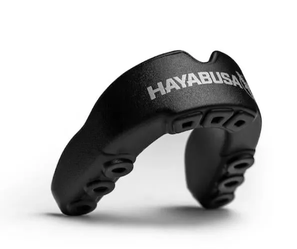 Hayabusa Combat MOUTHGUARD Senior Age 10  Black White