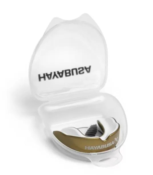 Hayabusa Combat MOUTHGUARD Senior Age 10  Gold White