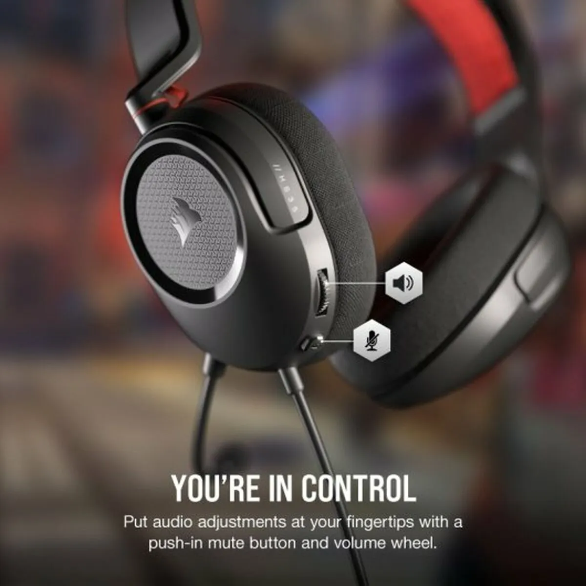 Headphones with Microphone Corsair HS35 v2 Black