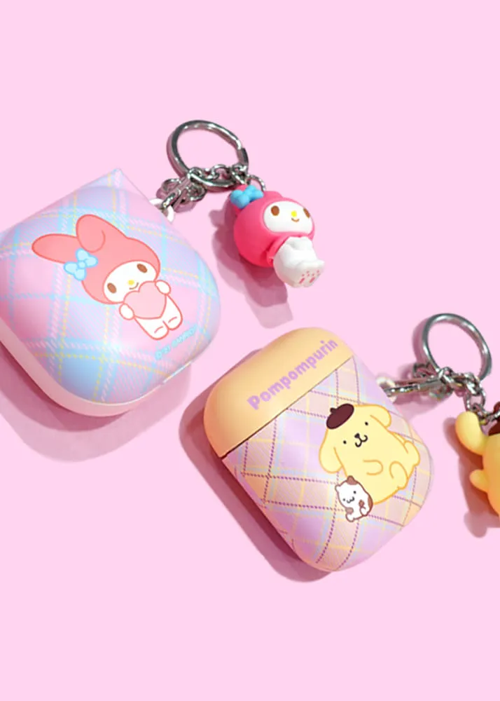 Hello Kitty & Friends argyle airpods case cover & Keychain - SANRIO Korea