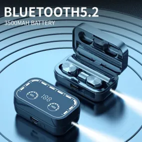 High Battery Wireless Bluetooth Headset Flashlight Touch-Bluetooth Headset