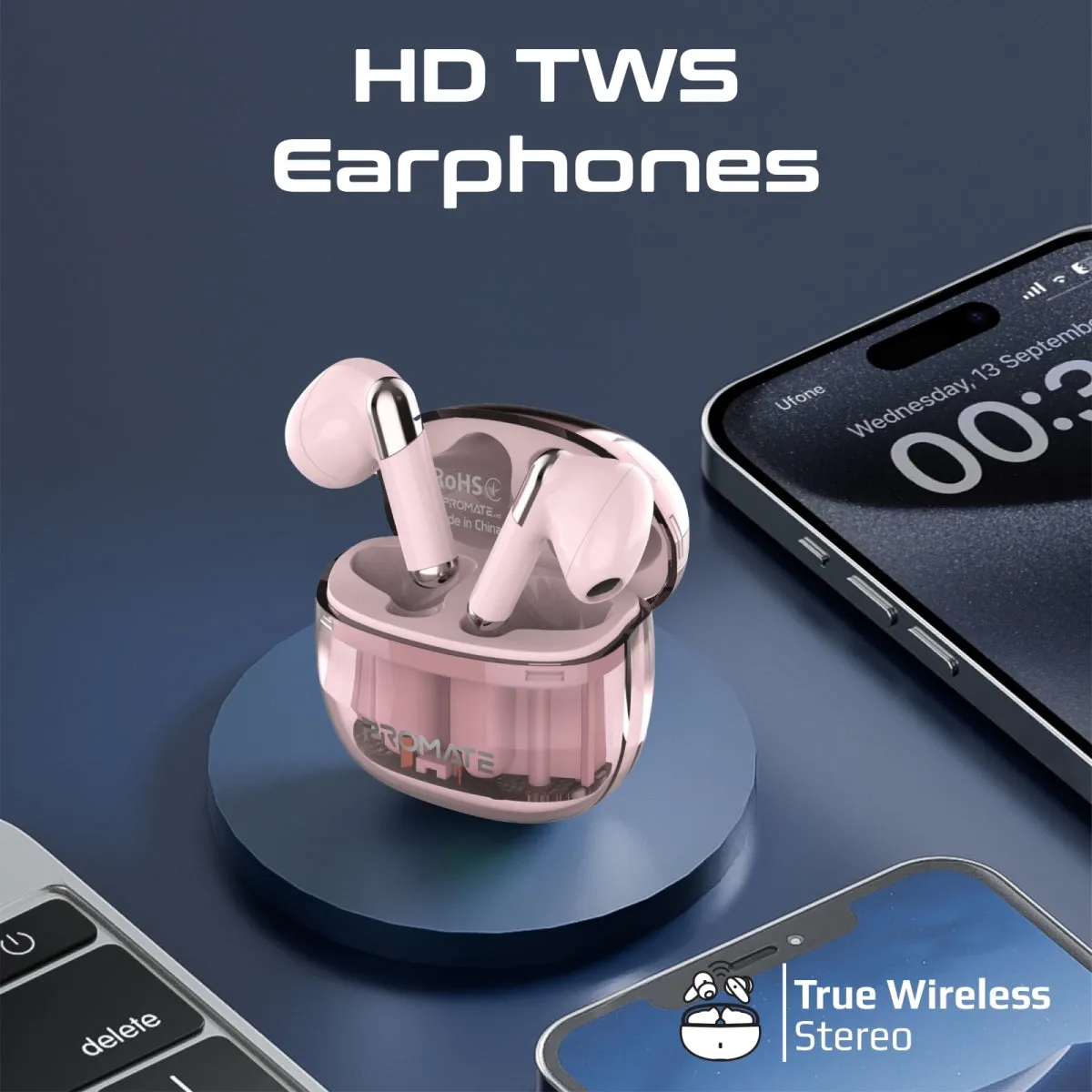 High Definition Transparent TWS Earbuds with IntelliTouch