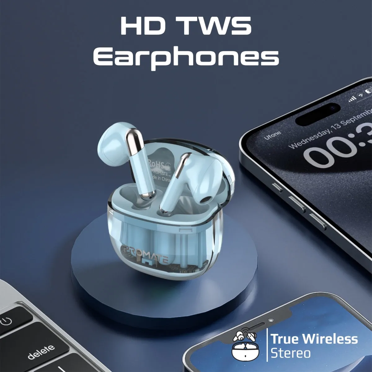 High Definition Transparent TWS Earbuds with IntelliTouch