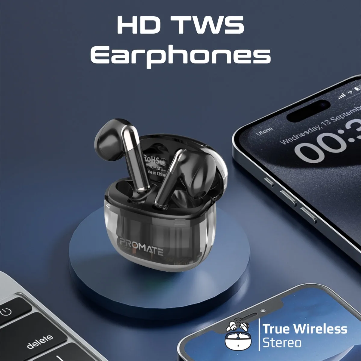 High Definition Transparent TWS Earbuds with IntelliTouch