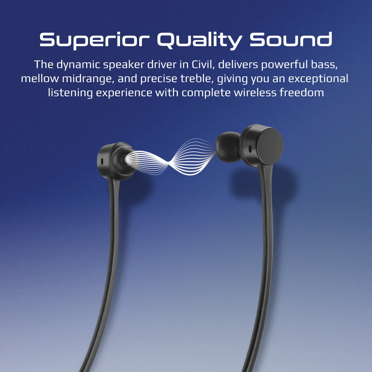 High-Fidelity Liquid Silicone Wireless Neckband Earphones