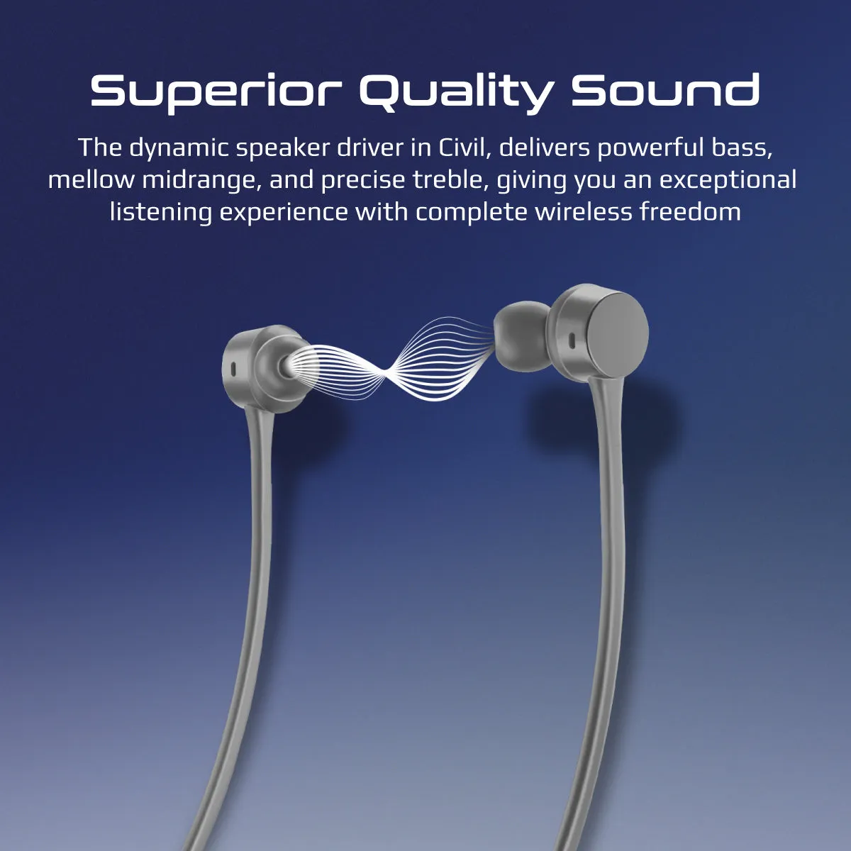 High-Fidelity Liquid Silicone Wireless Neckband Earphones