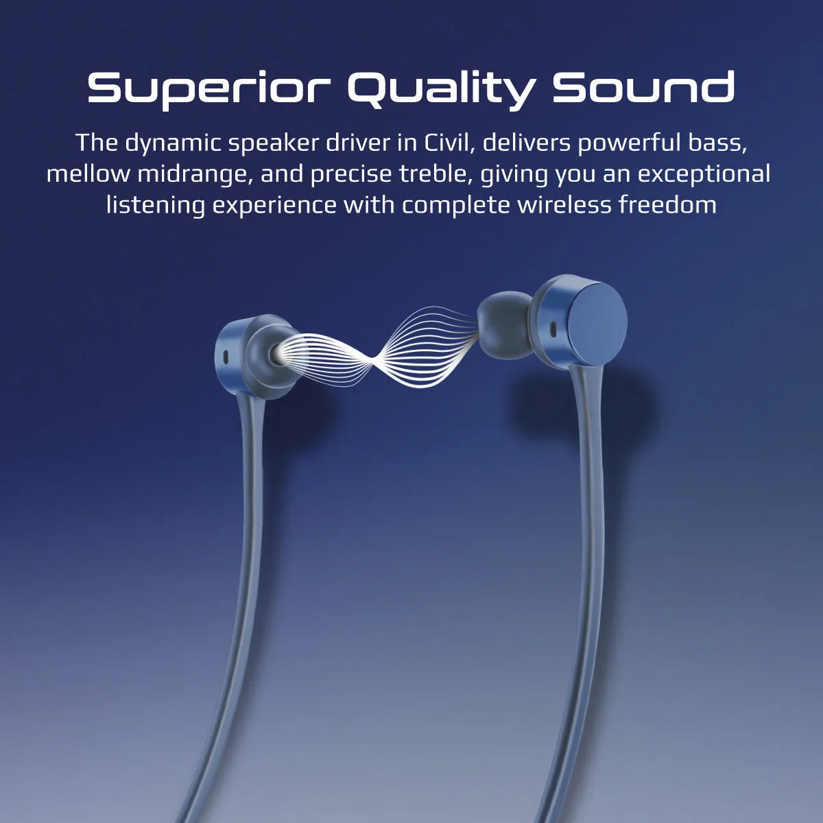 High-Fidelity Liquid Silicone Wireless Neckband Earphones