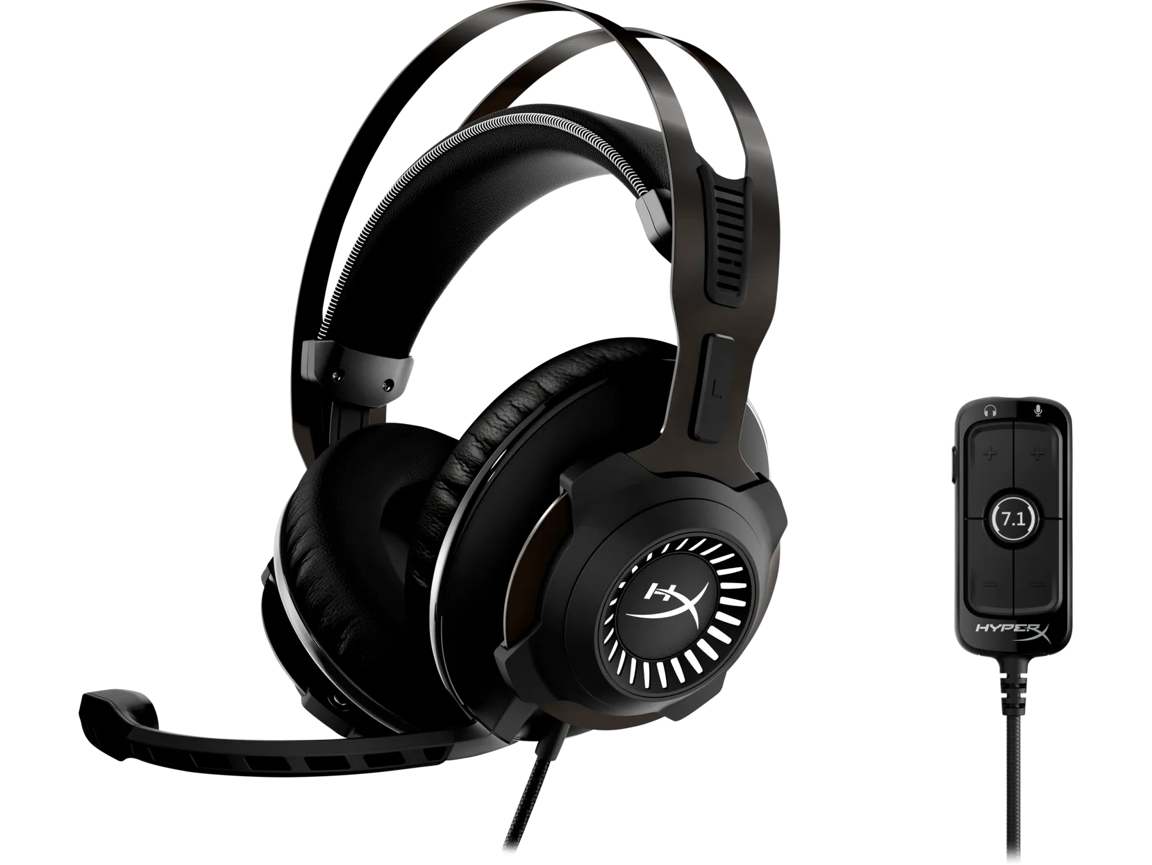 HyperX Cloud Revolver Wired Gaming Headset, 7.1 Surround Sound, USB, 3.5mm Port, Gunmetal - 4P5K5AA