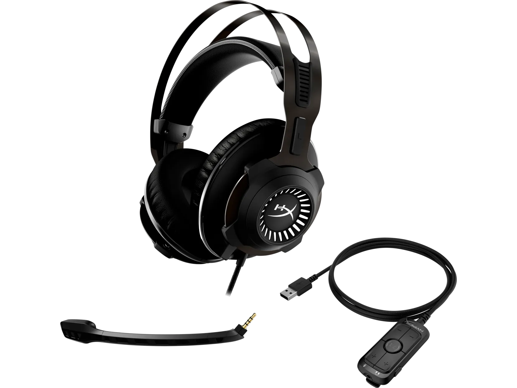 HyperX Cloud Revolver Wired Gaming Headset, 7.1 Surround Sound, USB, 3.5mm Port, Gunmetal - 4P5K5AA