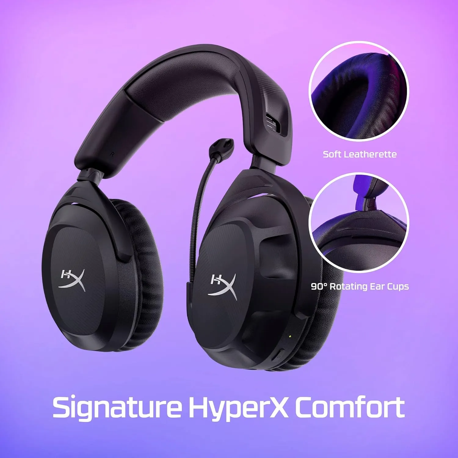 HyperX Cloud Stinger 2 Wired / Wireless DTS X Gaming Headset with Signature Comfort | Long-Lasting Battery Life