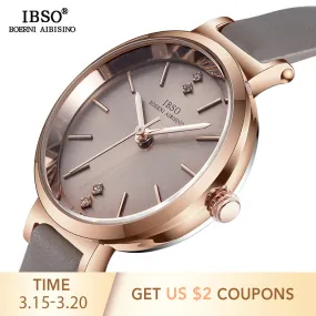 IBSO 8 MM Ultra-Thin Wrist Women Watches