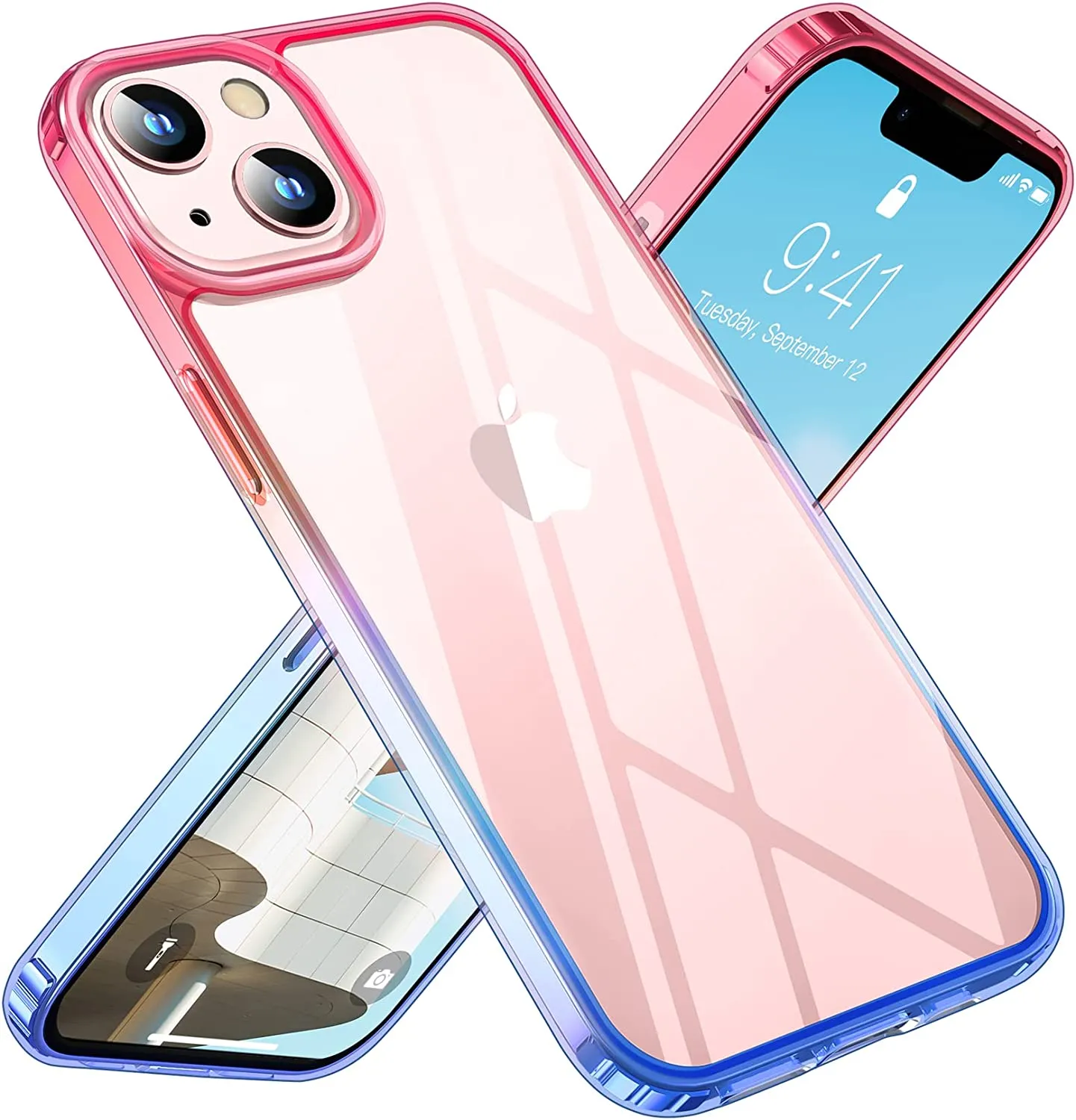 iPhone 14 Max Clear Case Bumper Shockproof Protective Cover Case