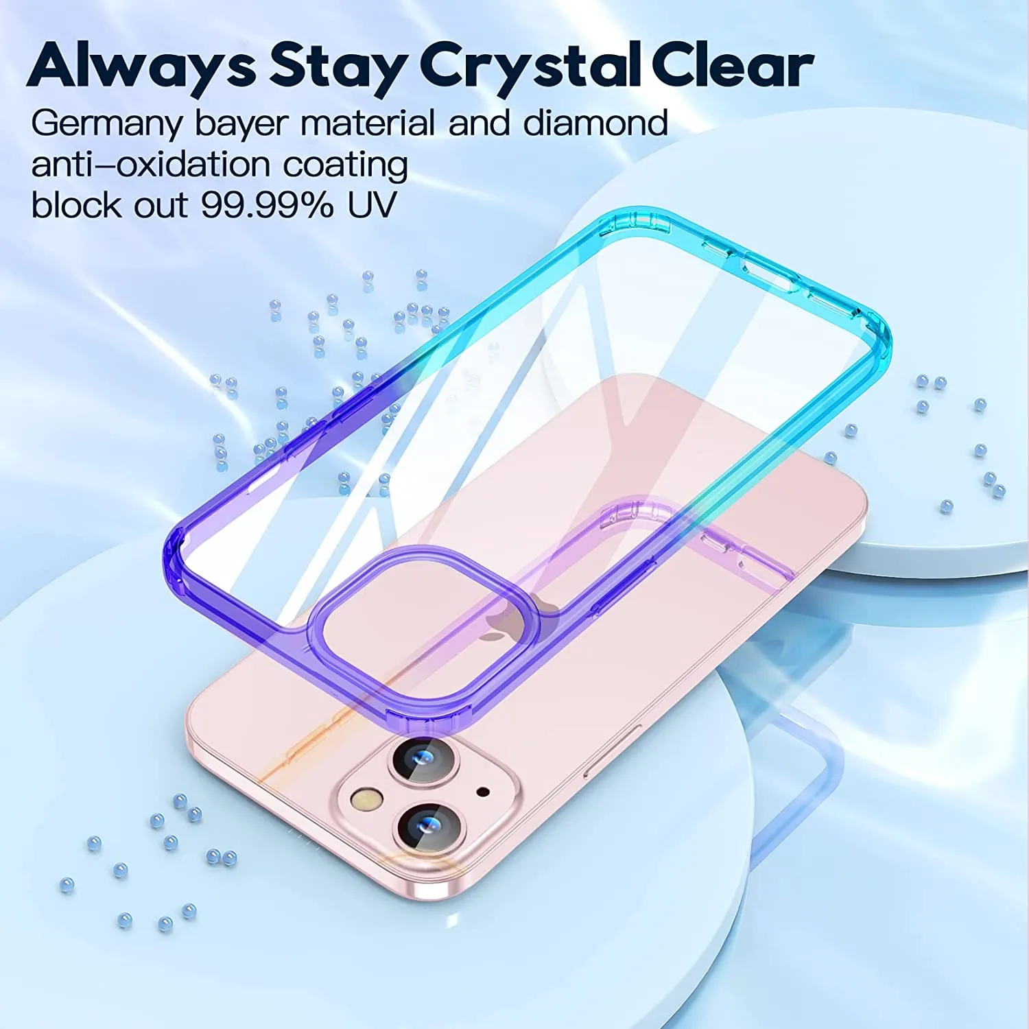 iPhone 14 Max Clear Case Bumper Shockproof Protective Cover Case