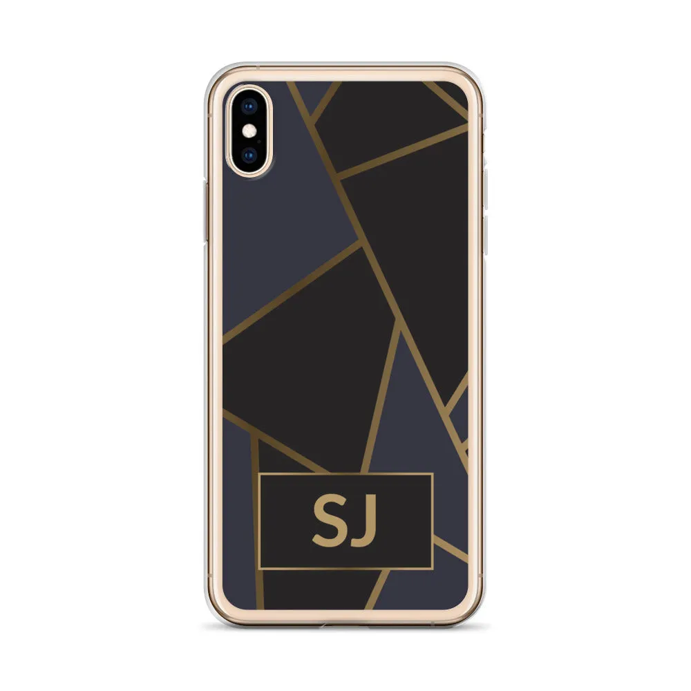 iPhone Case - Luxe Black & Gold Geometric