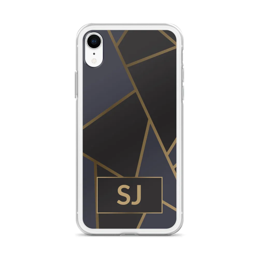 iPhone Case - Luxe Black & Gold Geometric