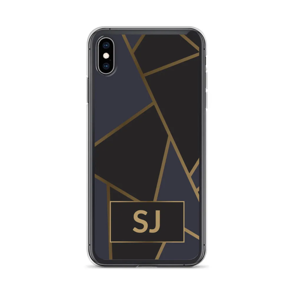 iPhone Case - Luxe Black & Gold Geometric