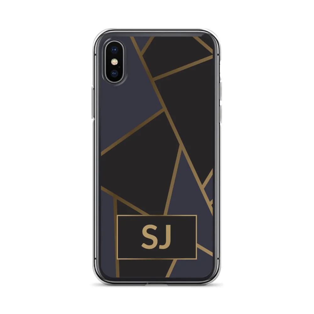 iPhone Case - Luxe Black & Gold Geometric