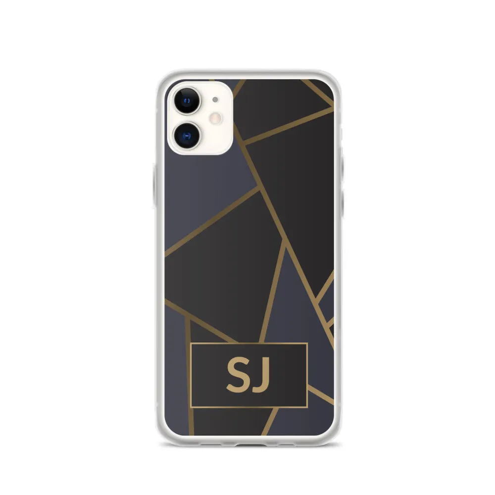 iPhone Case - Luxe Black & Gold Geometric