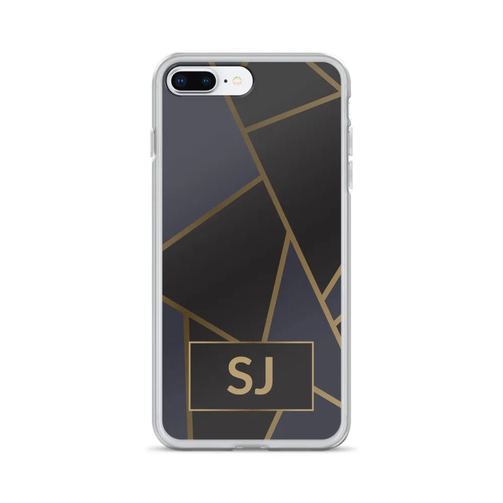 iPhone Case - Luxe Black & Gold Geometric