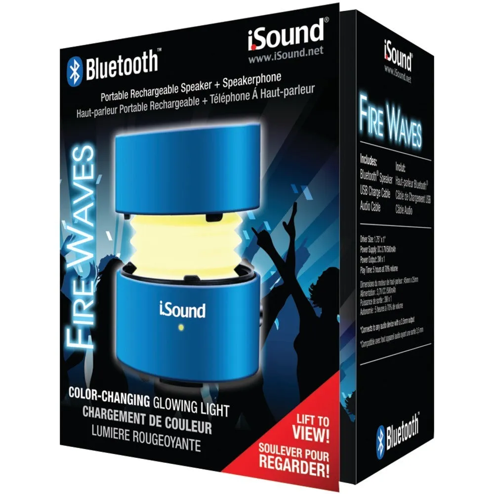 ISOUND ISOUND-5315 Fire Waves Bluetooth(R) Speaker (Blue)