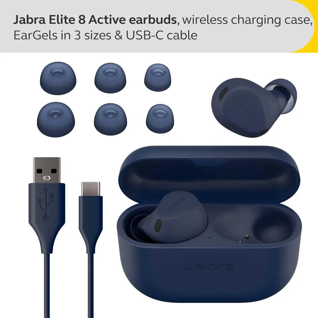 Jabra Elite 8 Active World Toughest True Wireless Earbuds Bluetooth Dolby IP58 Waterproof 8 32 Hrs Wireless In-Ear TWS