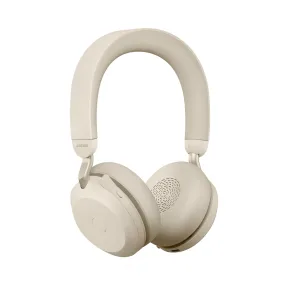 Jabra Evolve2 75 - Headset - On-Ear - Bluetooth - Wireless - Active Noise Cancelling - Usb-C - Noise Isolating - Beige -