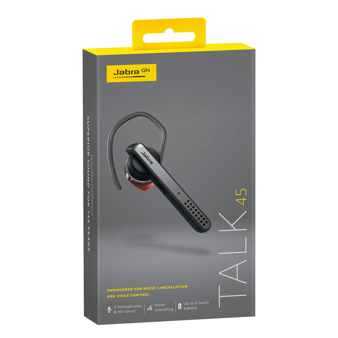 Jabra Talk 45 Headset Wireless In-Ear Bluetooth Call/Music Silver