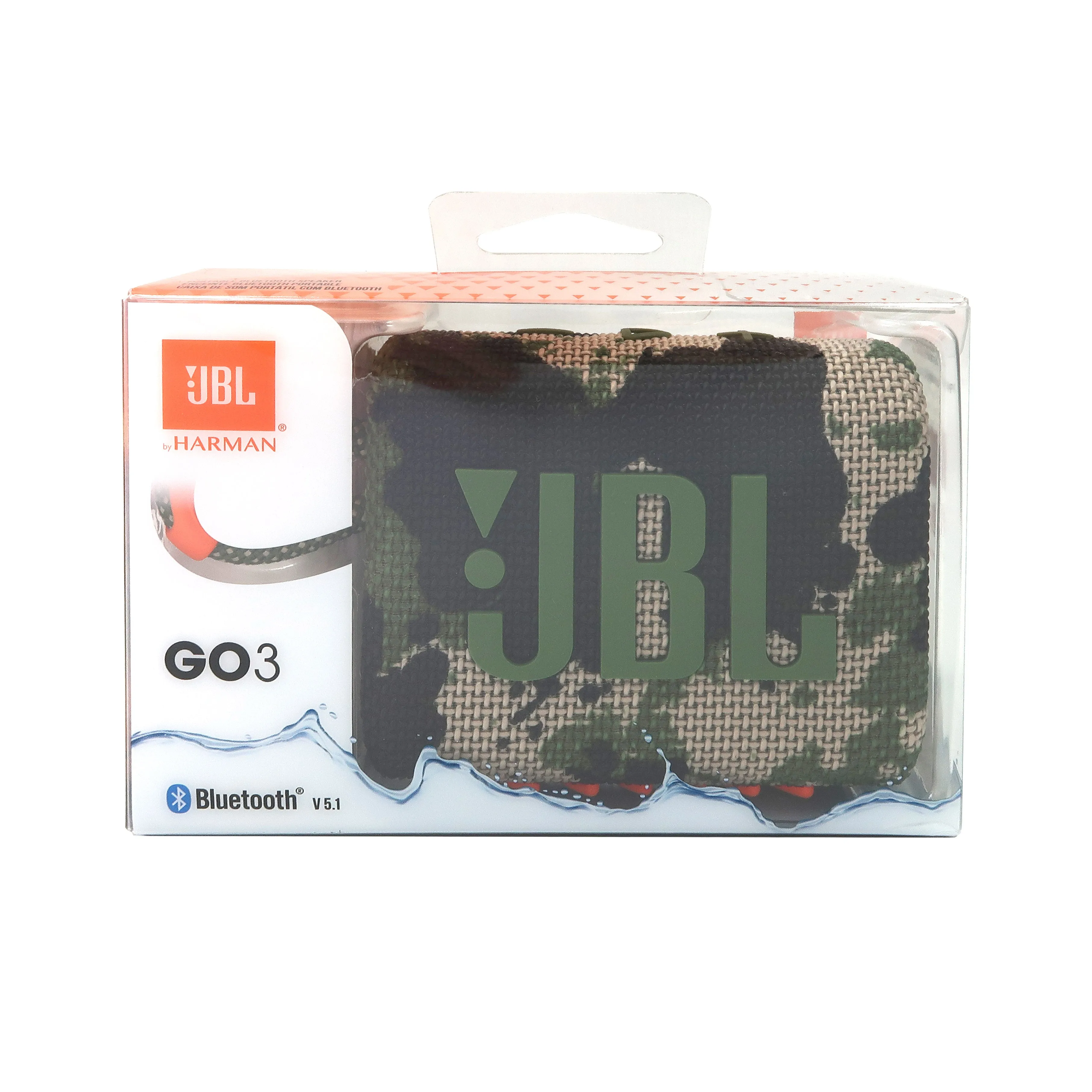 JBL Go 3 Portable Bluetooth Speaker (Squad)