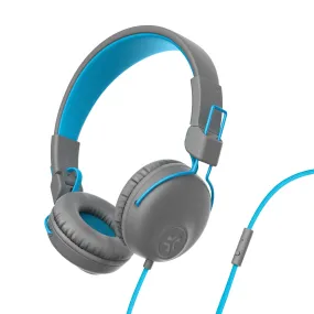 JLab Studio On-Ear Wired Headphones Graphite/Blue