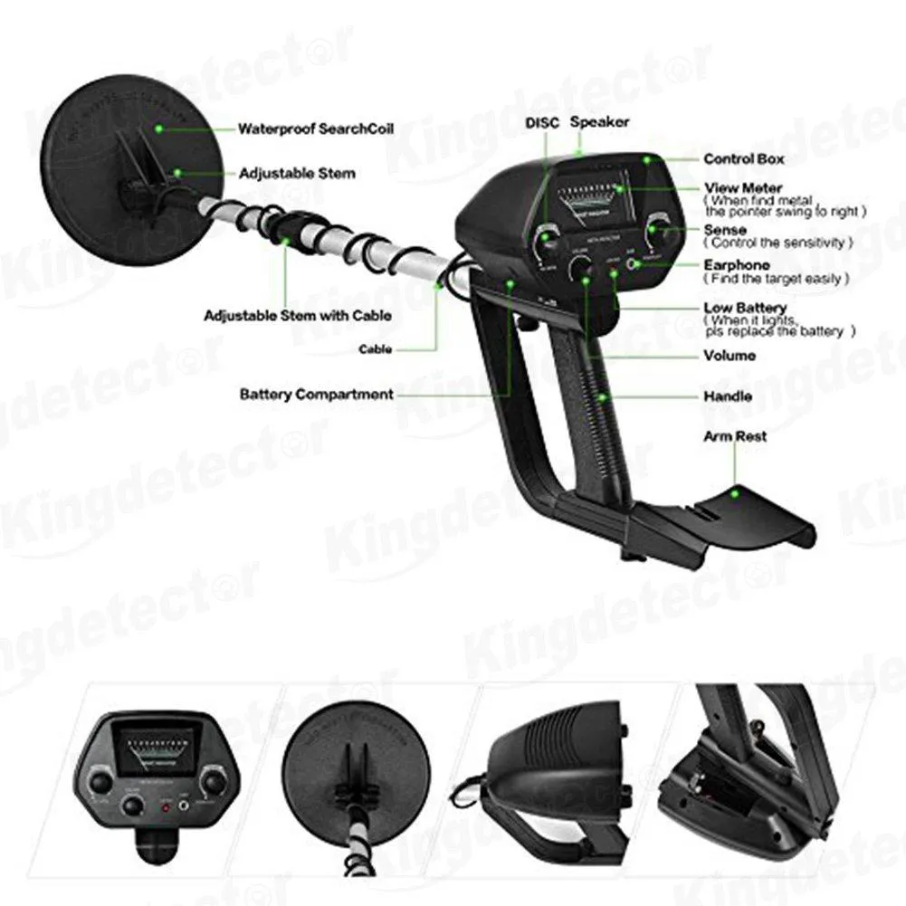 Kingdetector MD-4030 Pro Edition Hobby Explorer Waterproof Search Coil with shovel Metal Detectors