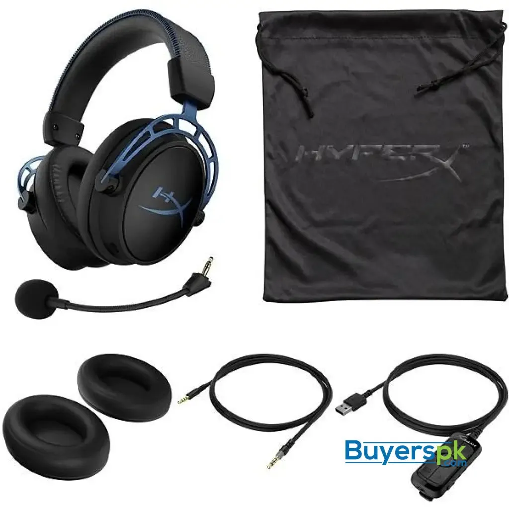 Kingston Hyperx Headset Cloud Alpha s Hx-hscas-bl/ww 7.1 Surround Sound Adjustable Bass Dual Chamber