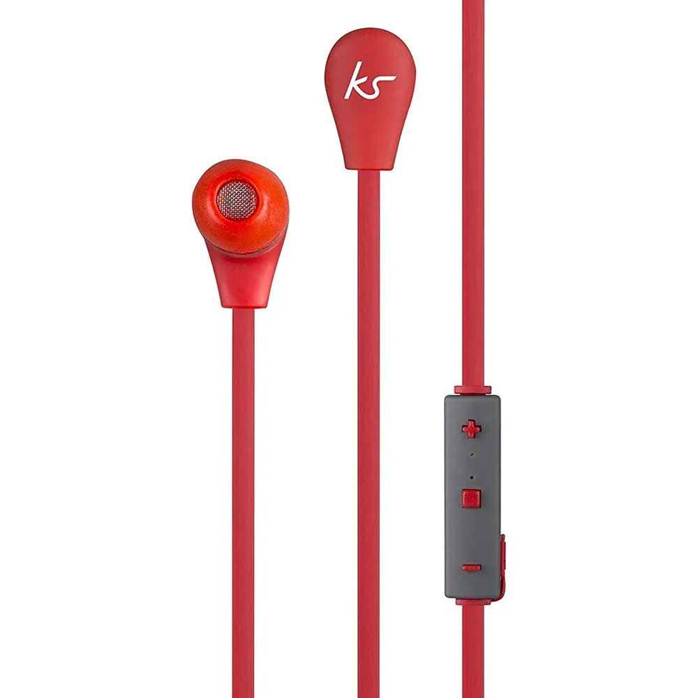 Kitsound Bounce Bluetooth Wireless In-Ear Headphones Red