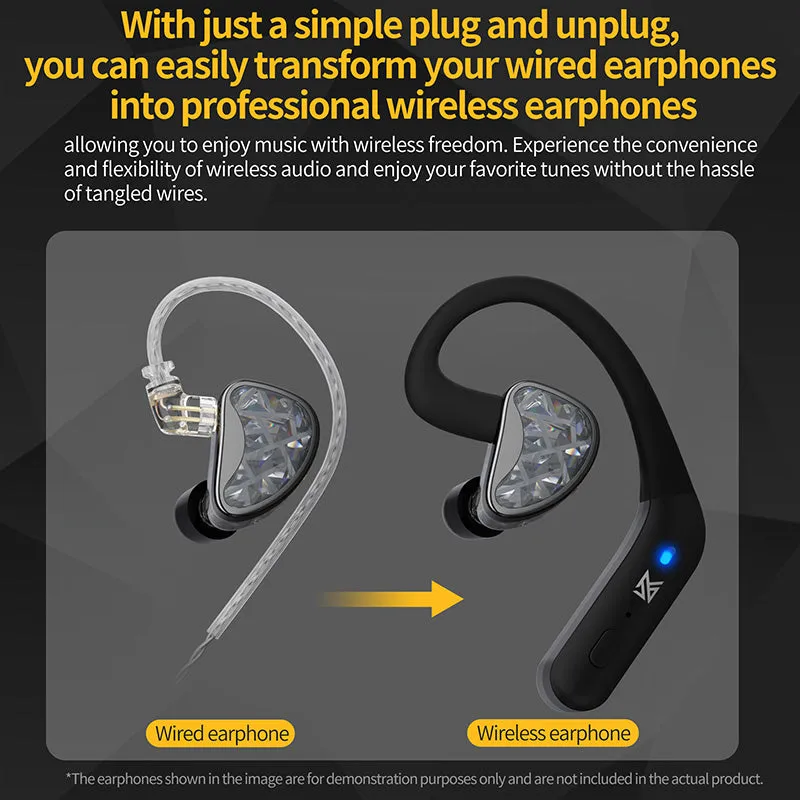 【KZ AZ20】C PIN Bluetooth Compatible 5.3 Wireless Upgrade Ear Hook Earphone Cable With Charging Case Snapdragon Sound Technology