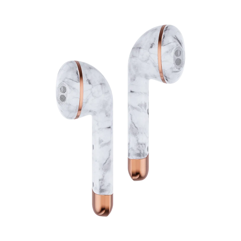 Limited Edition Air 1 White Marble Wireless Headphones