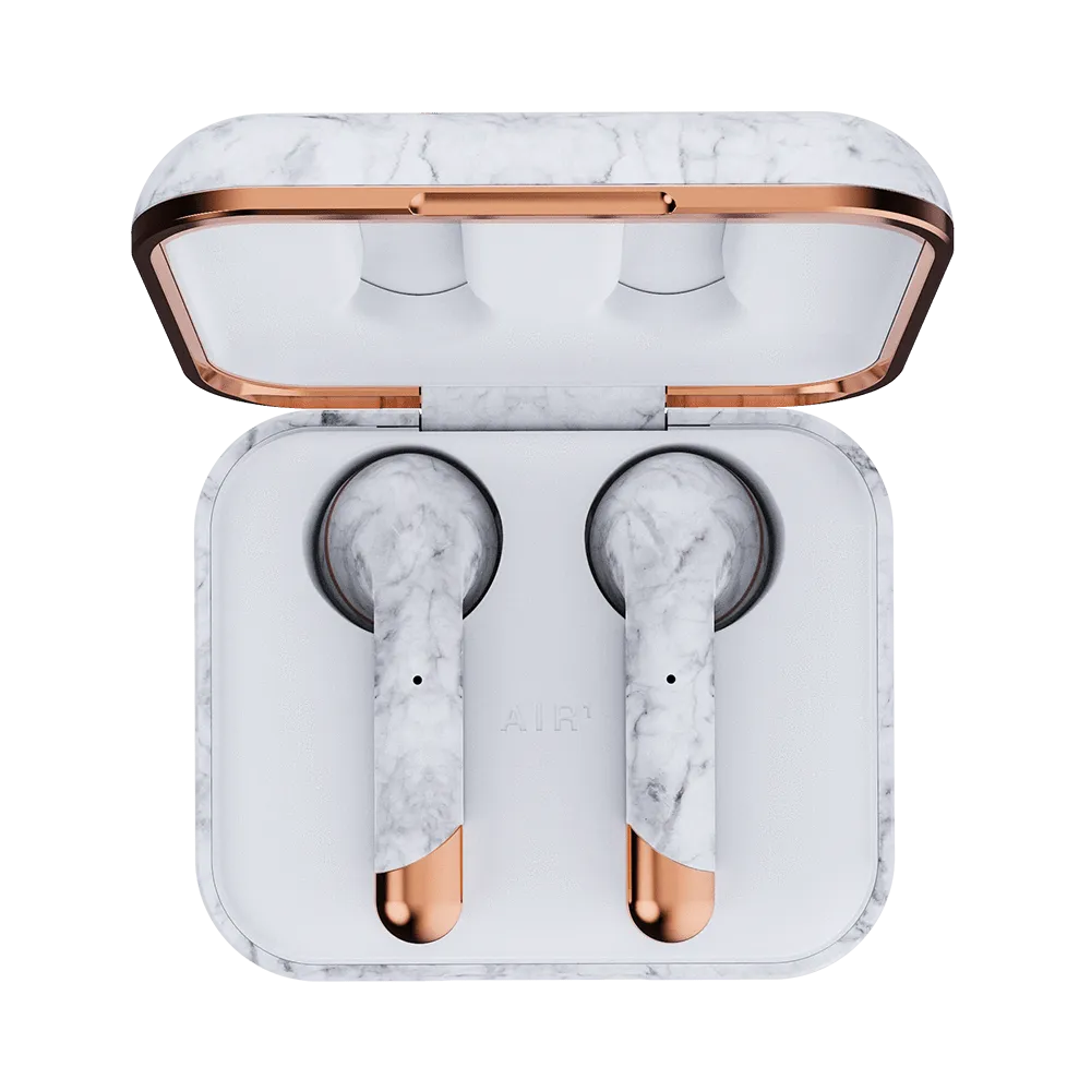 Limited Edition Air 1 White Marble Wireless Headphones