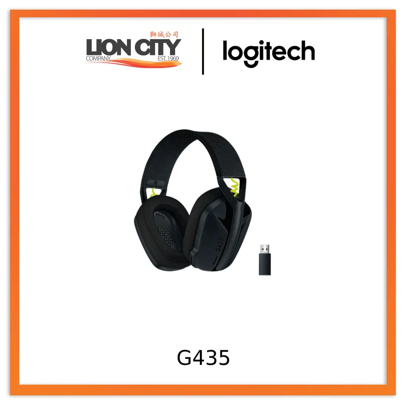 Logitech G435 Lightspeed & Bluetooth Wireless Lightweight Gaming Headset