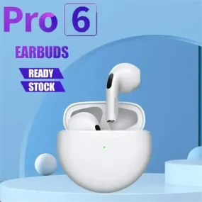 LS Pro 6 TWS Bluetooth Earbuds - Mini Wireless In-ear Headphones for Xiaomi and Android, Sports Stereo Headset